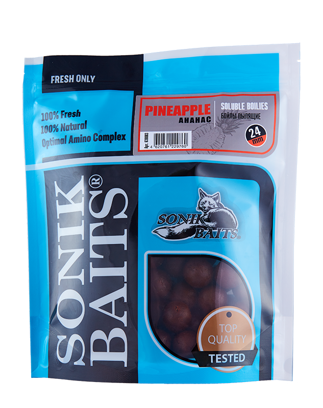 Бойлы пылящие Sonik Baits 24 мм Pineapple (Ананас), 750г